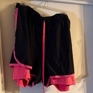Ideology Black and Pink Athletic Shorts